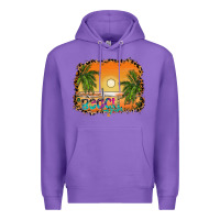 Purple beach vibes Premium Hoodie - CowhideDigitalArt