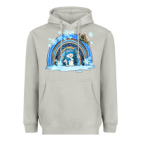 Moon Dust winter   rainbow and snowman Heavyweight Hoodie - AdoDesignShop
