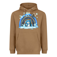 Toasted Coconut winter   rainbow and snowman Heavyweight Hoodie - AdoDesignShop