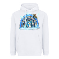 White winter   rainbow and snowman Heavyweight Hoodie - AdoDesignShop