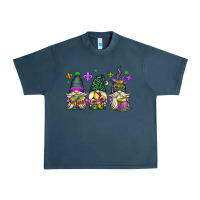 Midnight Navy mardi gras gnomes Urban Heavy Tee - OliviaCreatesArt