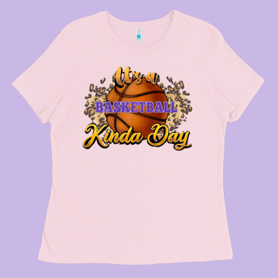 It's A Basketball Kinda Day Ladies Tee Designed By Howdyjamesfarm