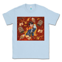 Dusty Blue wizard boy with magic items Classic Tee - TumblerDesignByShophia