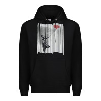 Black banksy balloon girl cute Premium Hoodie - maiPhamDesign