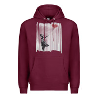 Burgundy banksy balloon girl cute Premium Hoodie - maiPhamDesign