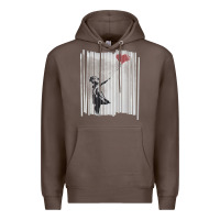 Coffee banksy balloon girl cute Premium Hoodie - maiPhamDesign