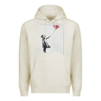 Oatmeal Heather banksy balloon girl cute Premium Hoodie - maiPhamDesign