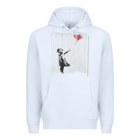 White banksy balloon girl cute Premium Hoodie - maiPhamDesign
