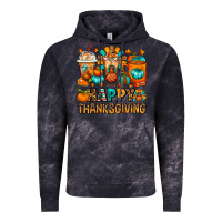 Cloud Black Happy Thanksgiving Coffee Cups Vintage Hoodie - FaDigitalArtStudio