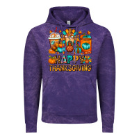 Cloud Purple Happy Thanksgiving Coffee Cups Vintage Hoodie - FaDigitalArtStudio