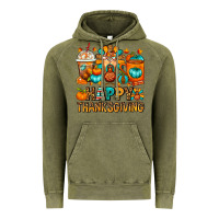 Vintage Olive Happy Thanksgiving Coffee Cups Vintage Hoodie - FaDigitalArtStudio