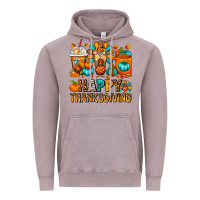 Vintage Zinc Happy Thanksgiving Coffee Cups Vintage Hoodie - FaDigitalArtStudio
