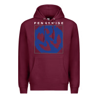 Burgundy horror pennywise movie Premium Hoodie - maiPhamDesign