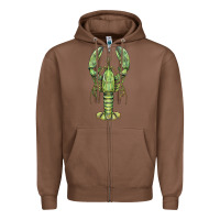 Chestnut lobster Zipper Hoodie - BarkalooDesign