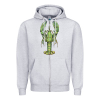 Heather Grey lobster Zipper Hoodie - BarkalooDesign