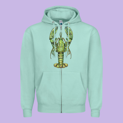 Lobster Zipper Hoodie Designed By Barkaloodesign