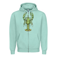 Seafoam lobster Zipper Hoodie - BarkalooDesign
