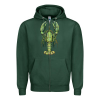 Sports Green lobster Zipper Hoodie - BarkalooDesign