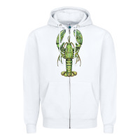 White lobster Zipper Hoodie - BarkalooDesign