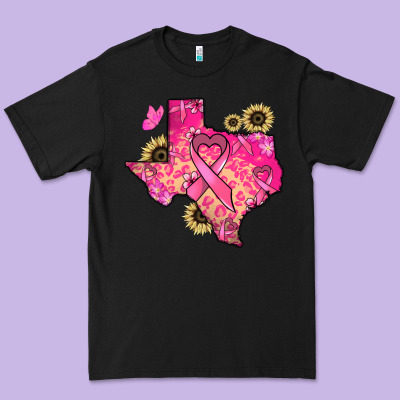 Texas Map Cancer Premium Tee Designed By Howdyjamesfarm