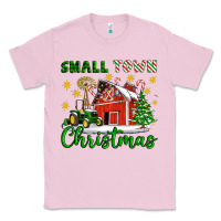 Bubblegum Pink Small Town Christmas Classic Tee - Artiststas
