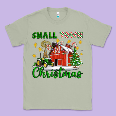 Small Town Christmas Classic Tee Designed By Artiststas