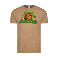 Vintage Coffee St. Patrick's Day Basketball Vintage Tee - HowdyJamesFarm