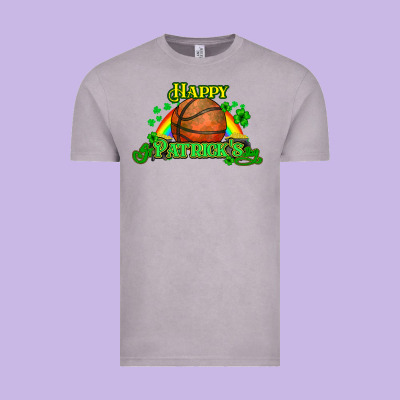 St. Patrick's Day Basketball Vintage Tee Designed By Howdyjamesfarm