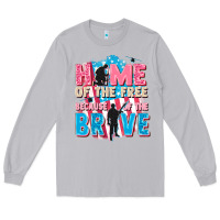 Moon Dust Home of the free because of the brave Long Sleeve Tee - FaDigitalArtStudio