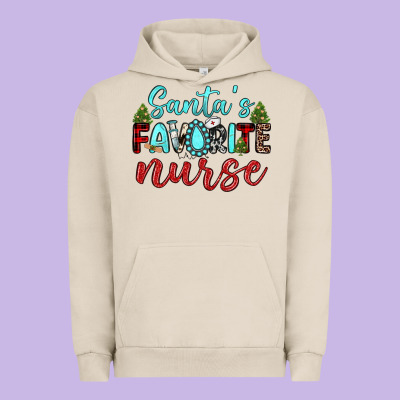 Santa S Favorite Nurse Urban Hoodie Designed By Jahusdesignshop