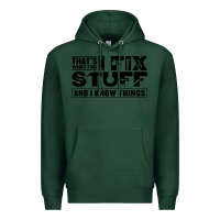Sports Green that's what i do i fix stuff and i know things funny Premium Hoodie - maiPhamDesign