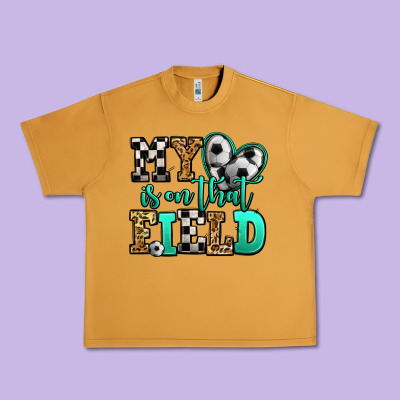 My Heart Is On That Field Soccer Urban Heavy Tee Designed By Jasminsmagicworld