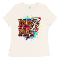 Bone Mama Football lightning bolt Ladies Tee - HowdyJamesFarm