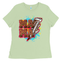 Matcha Mama Football lightning bolt Ladies Tee - HowdyJamesFarm