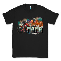 Black Badass Mama motorcycle Classic Tee - HowdyJamesFarm
