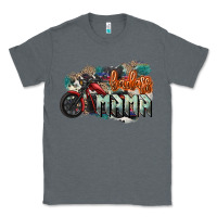 Charcoal Heather Badass Mama motorcycle Classic Tee - HowdyJamesFarm