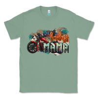 Sage Badass Mama motorcycle Classic Tee - HowdyJamesFarm