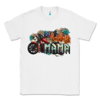 White Badass Mama motorcycle Classic Tee - HowdyJamesFarm