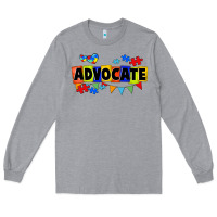 Heather Grey Advocate Autism Long Sleeve Tee - FaDigitalArtStudio