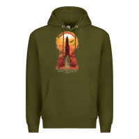 Army Green Retro Animation  Novel Art Characters Poster Premium Hoodie - maiPhamDesign