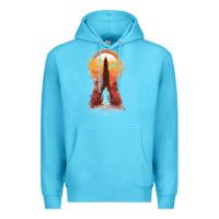 Ocean Blue Retro Animation  Novel Art Characters Poster Premium Hoodie - maiPhamDesign