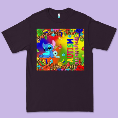 Autism Awareness With Stitch Tumbler Premium Tee Designed By Tumblerdesignbyshophia