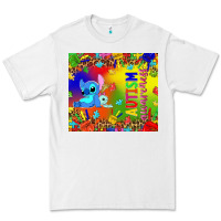 White Autism awareness with stitch tumbler Premium Tee - TumblerDesignByShophia