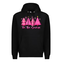 Black Tis the Season Pink Trees Premium Hoodie - CowhideDigitalArt