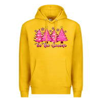 Lemon Tis the Season Pink Trees Premium Hoodie - CowhideDigitalArt