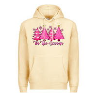 Pina Colada Tis the Season Pink Trees Premium Hoodie - CowhideDigitalArt