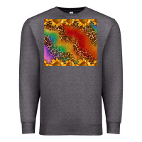 Charcoal Heather pride sunflower  rainbow leopard Premium Sweatshirt - AdoDesignShop