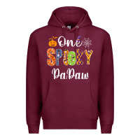 Burgundy grandpa family halloween matching shirts, one spooky papaw t shirt Premium Hoodie - maiPhamDesign