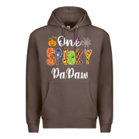 Coffee grandpa family halloween matching shirts, one spooky papaw t shirt Premium Hoodie - maiPhamDesign