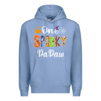 Colony Blue grandpa family halloween matching shirts, one spooky papaw t shirt Premium Hoodie - maiPhamDesign